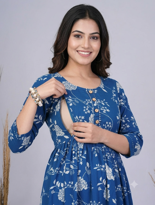 Women's Cotton Printed Kurti / Maternity Gown