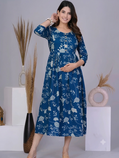 Women's Cotton Printed Kurti / Maternity Gown